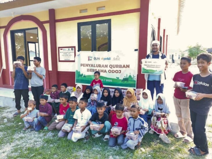 Qurban bersama ODOJ di Palu bersama DT Peduli